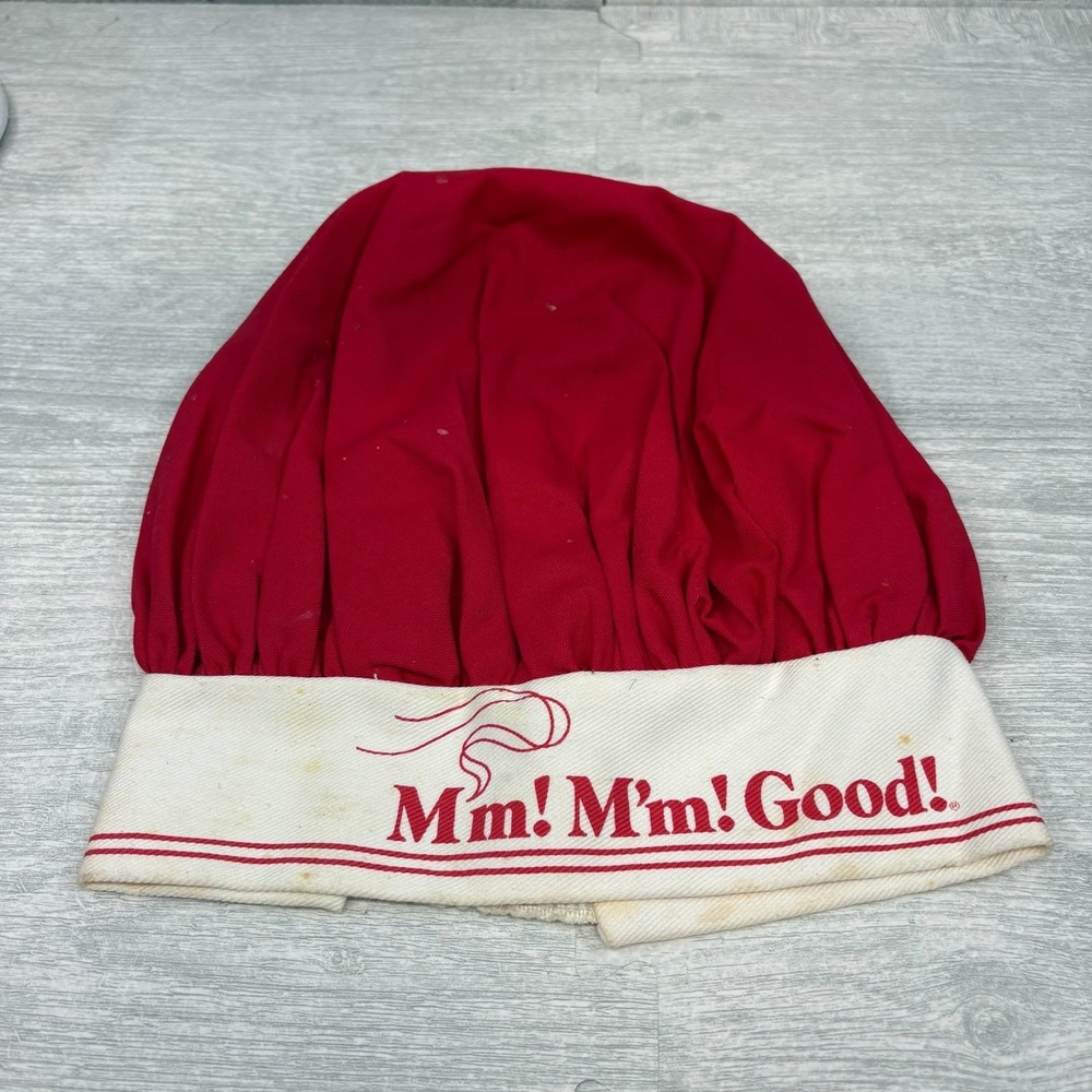 Vintage Campbell's Soup Chefs Hat Cap Advertisement Red White